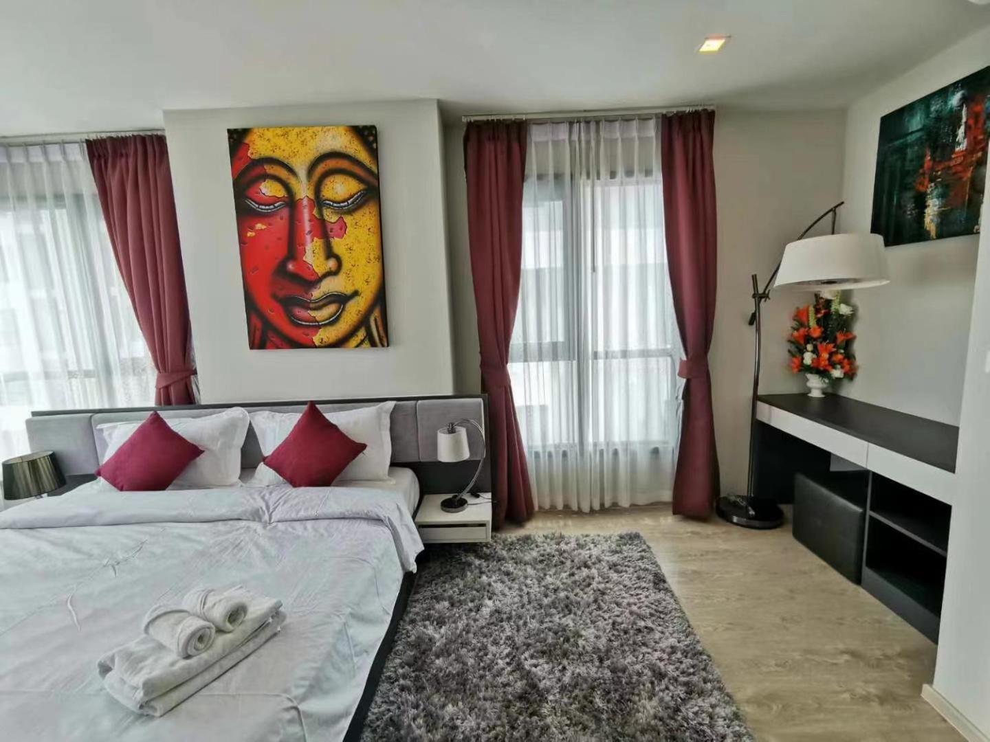 Appartement 芭提雅the Base公寓网红无边泳池 距离海边200多米 步行可到步行街酒吧街商场蒂夫尼人妖秀 Pattaya